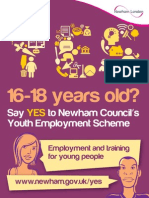 16-18 Years Old?: Say To Newham Council's Youth Employment Scheme