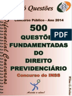 Apostila de Exercícios de Direito Previdenciário para Concurso INSS