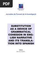 Substitution As A Device of Grammatical Cohesion