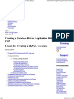 Creating A Database Driven Application With PHP