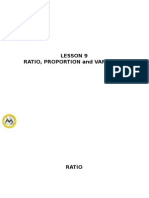 MATH 10-3 Lesson 9 Ratio, Proportion and Variation