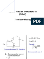 Bipolar Junction Transistors - II (BJT-II) Transistor Biasing