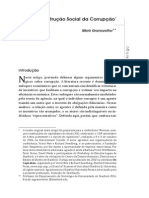 A Construção Social Da Corrupção