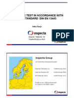 Pressure Test in Accordance With The Standard Din en 13445: Inspecta Group