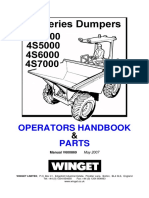 Parts and Operators Handbook 4s4000, 4s5000, 4s6000, 4s7000 Site Dumpers