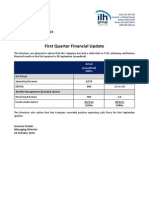 235.ASX ILH Oct 22 2014 First Quarter Financial Update