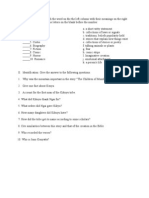 Table of Specification