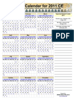 Islamic Calendar Global 2011