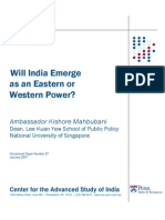 Kishore Mahbubani: Will India Emerge As An Eastern or Western Power (2007)