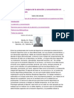 Ejercicios para La Mejora de La Atención y Concentración en Jugadores de Fútbol