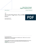 The Gender Wage Ratio - Does It Differ Between Races