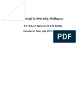 Shivaji University, Kolhapur: S.Y. B.Arch Semester III & IV Syllabi Introduced From July 2011 Onwards