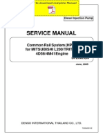 DENSO Common Rail Mitsubishi L200 Triton 4D56 4M41 Service Manual Pages