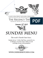 Sunday Menu: The Regency Tavern