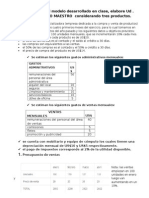 Cuál Es El Enfoque Convencional para La Elaboración de Presupuesto Maestro