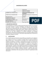 GPY 1012-2015 Formulación y Evaluación de Proyectos