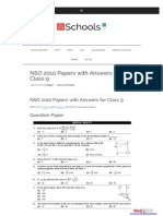 NSO 2010 Papers With Answers For Class 9