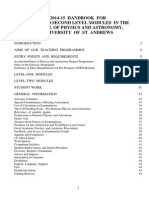 2014-15 HANDBOOK FOR First and Second Level Modules in The School of Physics and Astronomy, University of ST Andrews