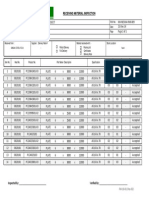 Receiving Material Inspection: DBSMC Steel Fzco Yard