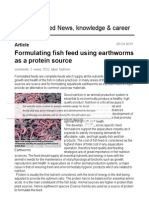 AllAboutFeed - Formulating Fish Feed Using Earthworms As A Protein Source