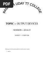 Topic:-: Output Devices