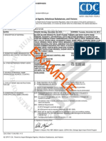 Example Permit To Import Infectious Biological Agents, Infectious Substances, and Vectors