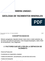 Yacimientos Minerales