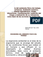 Ergonomía Del Ambiente Físico de Trabajo