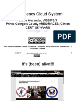 Emergency Cloud System: Jesse Alexander, WB2IFS/3 Prince George's County ARES/RACES, Clinton Cert, Skywarn