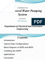 Solar Powered Water Pumping System: Department of Electrical and Electronics Engineering