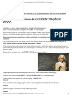 Método Albert Einstein de CONCENTRAÇÃO E FOCO - Gênios PDF