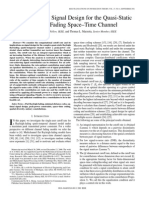 Cutoff Rate and Signal Design For The Quasi-Static Rayleigh-Fading Space-Time Channel