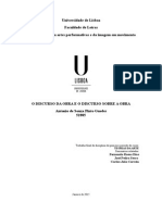 O Discurso Da Obra e o Discurso Sobre A Obra