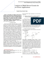 Simulation and Analysis of Bulk Driven Circuits For Low Power Applications