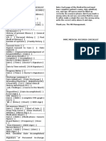 Record Checklist