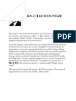 Ralph Cohen Prize