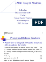 20 Kinetics With Delayed Neutrons