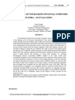 Performance of Non-Banking Financial Companies in India - An Evaluation