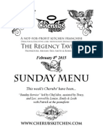 Sunday Menu: The Regency Tavern