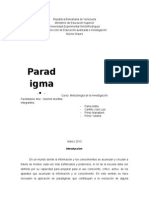 Informe de Paradigma de Investigacion