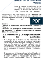 1.1. Conceptualizacion y Definicion de Las Actitudes