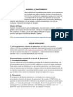 Funciones de Ingeniería de Mantenimiento y de Operaciones