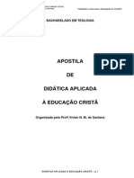 Apostila de Didática Aplicada À Educação Cristã - CFTBN