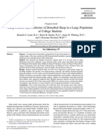 Sleep Predictors and Sleep Patterns - Carskadon