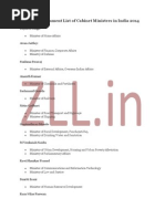 Modis Govt Cabinet Ministers List 2014 ZLL - in