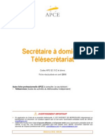 Fiche APCE Ser 28 - Secretaire A Domicile - Telesecretariat.31048