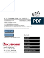 ETC European Price List 2013.07 : Hindadele Lisandub Käibemaks 20%