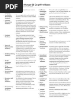 Charlie Munger 25 Cognitive Biases