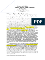 Memory and Politics: Three Theories of Justice in Regime Transitions