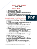 Chapter 7 A Tour of The Cell: Lecture Outline